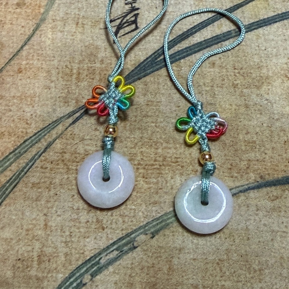 Burmese Jadeite Lucky Donut Phone Charm Icy Type A Jadeite Jewelry